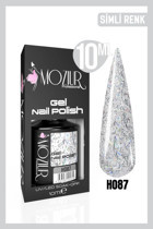 Moziur H087 Gri Işıltılı Kalıcı Simli Oje