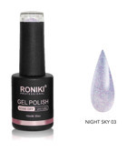 Roniki Light Bulb Cat Eye 03 Gümüş Işıltılı Kalıcı Simli Oje