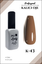 Freelady K-43 Kahverengi Parlak Kalıcı Oje