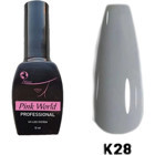 Pink World K28 Gri Parlak Kalıcı Oje
