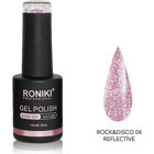 Roniki Reflective 04 Lila Işıltılı Kalıcı Simli Oje