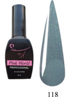 Pink World S118 Mavi Sedefli Kalıcı Simli Oje