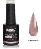 Roniki Star Glow 12 Lila Işıltılı Kalıcı Simli Oje