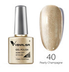 Venalisa Uv Led Pearly Champagne 40 Altın Sarısı Işıltılı Kalıcı Simli Oje