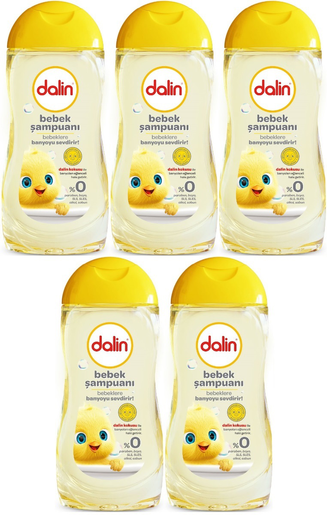 Dalin Klasik Göz Yakmayan Hipoalerjenik Yenidoğan Hassas Ciltler İçin Bebek Şampuanı 5x200 ml