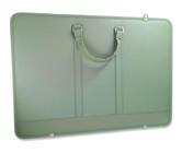 Bback Dikdörtgen Fermuarlı Mint Yeşili Suni Deri Resim Çantası 40x55 cm