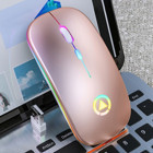 Huahai A2 RGB Sessiz Ergonomik Kablosuz Rose Gold Optik Mouse