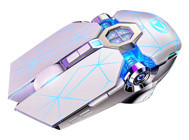 Fiauli OP-760 V-Track RGB Sessiz Ergonomik Makrolu Kablosuz Beyaz Optik Gaming Mouse