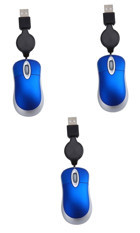 Gatuida Sessiz Kablosuz Mavi Optik 3 Adet Mouse