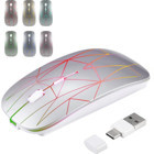 Huahai E39 RGB Ergonomik Kablosuz Gümüş Optik Gaming Mouse