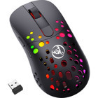 Hxsj T100 RGB Makrolu Kablosuz Siyah Optik Gaming Mouse