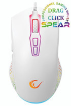 Rampage SMX-G68 Spear RGB Makrolu Kablolu Beyaz Optik Gaming Mouse