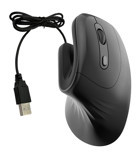 Generic Ergonomik Dikey Makrolu Kablolu Siyah Optik Mouse