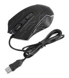 Shanrya Tablet Uyumlu Sessiz Makrolu Kablolu Siyah Optik Mouse