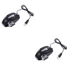 Hemobllo Programlanabilir RGB Ergonomik Kablolu Siyah Optik Gaming 2 Adet Mouse