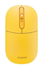 Everest SMW-384 Sessiz Kablosuz Sarı Optik Mouse