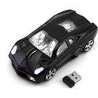 Jingyi Spor Araba Görünümlü Kablosuz Siyah Optik Mouse