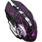 Sanlindou Tablet Uyumlu RGB Sessiz Makrolu Kablosuz Siyah Optik Mouse