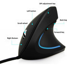 Jingyi RGB Ergonomik Dikey Makrolu Kablolu Siyah Optik Mouse
