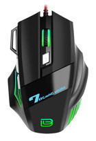 Generic G5 RGB Ergonomik Makrolu Kablolu Siyah-Yeşil Optik Gaming Mouse