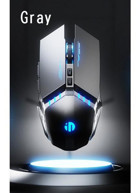 Jingyi PW2 RGB Makrolu Kablolu Gri Optik Gaming Mouse