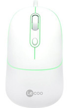 Lecoo Lecoo MS109 RGB Sessiz Kablolu Beyaz Optik Mouse