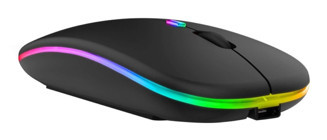 Fiauli RGB Sessiz Ergonomik Kablosuz Siyah Optik Mouse