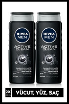 Nivea Men Active Clean Duş Jeli 2x500 ml