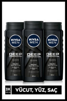 Nivea Men Deep Dimension Duş Jeli 3x500 ml