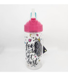 Gıpta Super Pipetli Pembe Tritan Spor Yetişkin Matara 500 ml