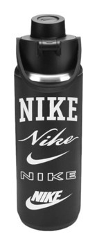 Nike Ss Recharge Graphic Chug Bottle Siyah Paslanmaz Çelik Spor Yetişkin Matara 720 ml