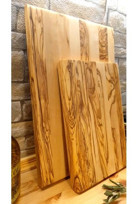 F&S Woodart Ahşap Büyük-Küçük Kahverengi 2'li Kesme Tahtası