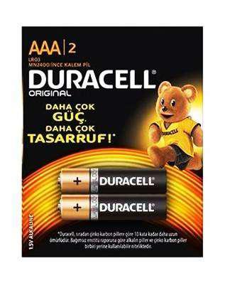 Duracell LR03 1.5 V Alkalin AAA / İnce Kalem Pil 2'li