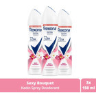 Rexona Sexy Bouquet Ter Önleyici Antiperspirant Sprey Kadın Deodorant 3x150 ml