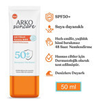 Arko Suncare 50 Faktör Tüm Ciltler İçin Nemlendirici Suya Dayanıklı Yüz Güneş Kremi 50 ml