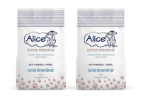 Alice Topaklanan İnce Taneli Aktif Karbonlu Bentonit Kedi Kumu 2x10 lt