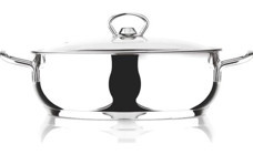 Cooker Lara Cam Kapaklı Çelik 24 cm Karnıyarık Tencere