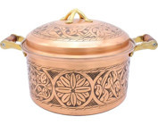 Copperdone El İşlemeli Bakır 26 cm Derin Tencere