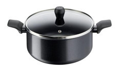 Tefal B55646 Cam Kapaklı Titanyum 24 cm Derin Tencere