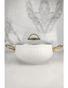 Lines Gold 152.4.01.108 Cam Kapaklı Granit 20 cm Derin Tencere