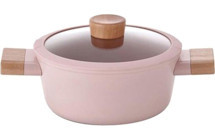 Neoflam Fika Blossom İndüksiyon Cam Kapaklı Döküm 24 cm Derin Tencere