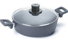 Primanova Woll D-WOLL832NL Cam Kapaklı Titanyum 32 cm Basık Tencere