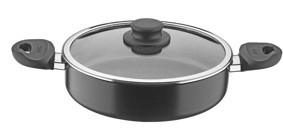 Cem Dynamic Stone Cam Kapaklı Alüminyum 28 cm Karnıyarık Tencere