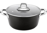 Fms INT1003S İndüksiyon Cam Kapaklı Titanyum 22 cm Derin Tencere