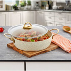 Evren Non-Stick Cam Kapaklı Granit 28 cm Karnıyarık Tencere