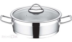 Kahramanlar Sırma Cam Kapaklı Çelik 24 cm Karnıyarık Tencere