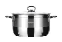 Amboss Saphire SAP 4318 Cam Kapaklı Paslanmaz Çelik 22 cm Derin Tencere
