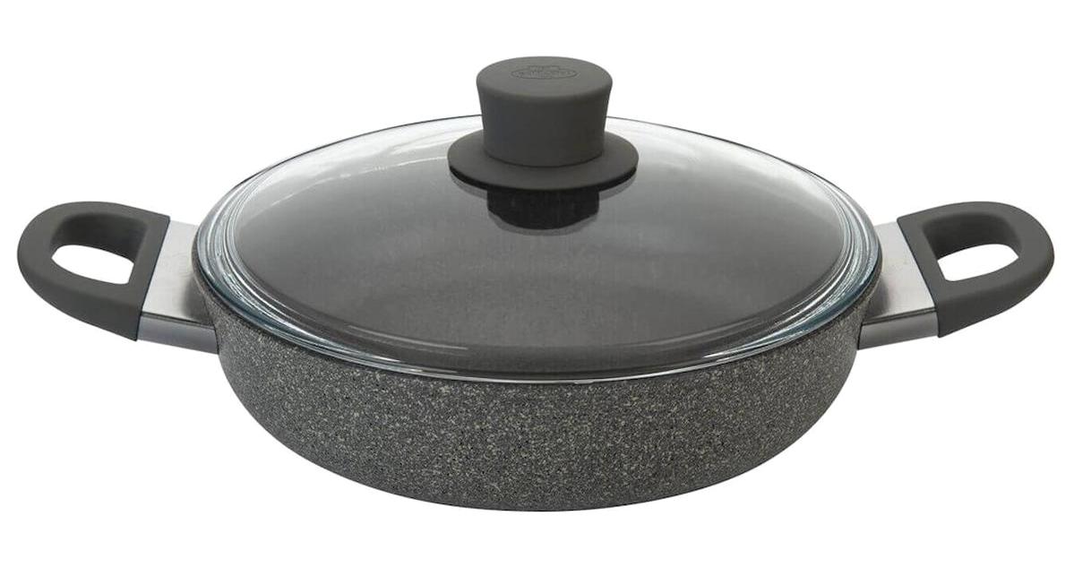 Ballarini Murano 750029730 Cam Kapaklı Granit 28 cm Basık Tencere