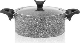 Taç TAC-3402 Cam Kapaklı Granit 28 cm Derin Tencere