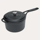 Pot Art Döküm 18 cm Derin Sos Tencere Siyah